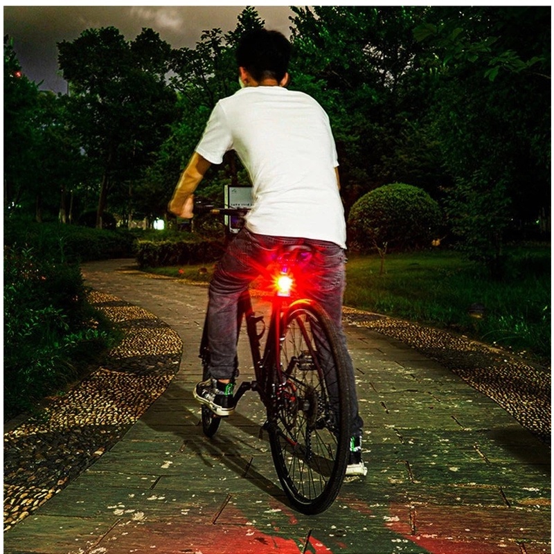 [ Rainproof buttonbattery chargeable Bicycle Tail Lights] [ Bike Safety Warning Front Headlight &amp; Rear Taillight ] [MTB Road Mountain Cycling Lamp]