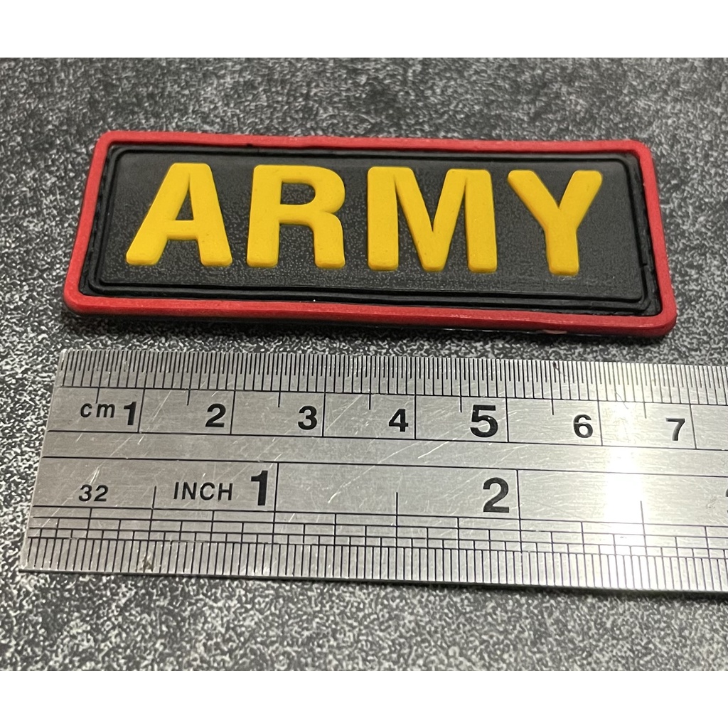 Patch Army (Kecil) - Patch Velcro Army Tulisan - Prepetan