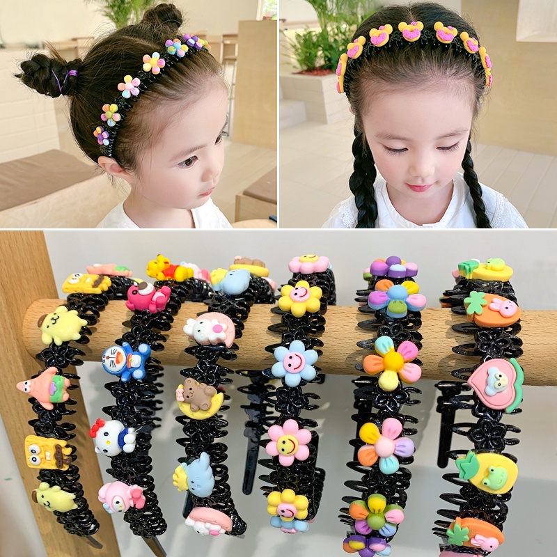 Motif Kartun Kelinci Lucu little daisy flower headband lady Korea Hiasan Rambut Anak