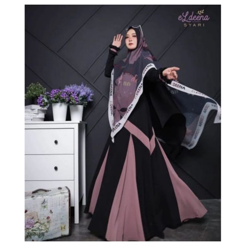 Gamis Maysa Set By Eldeena Syar'i / dress muslim dewasa / gamis perempuan motif / pakaian syari / se