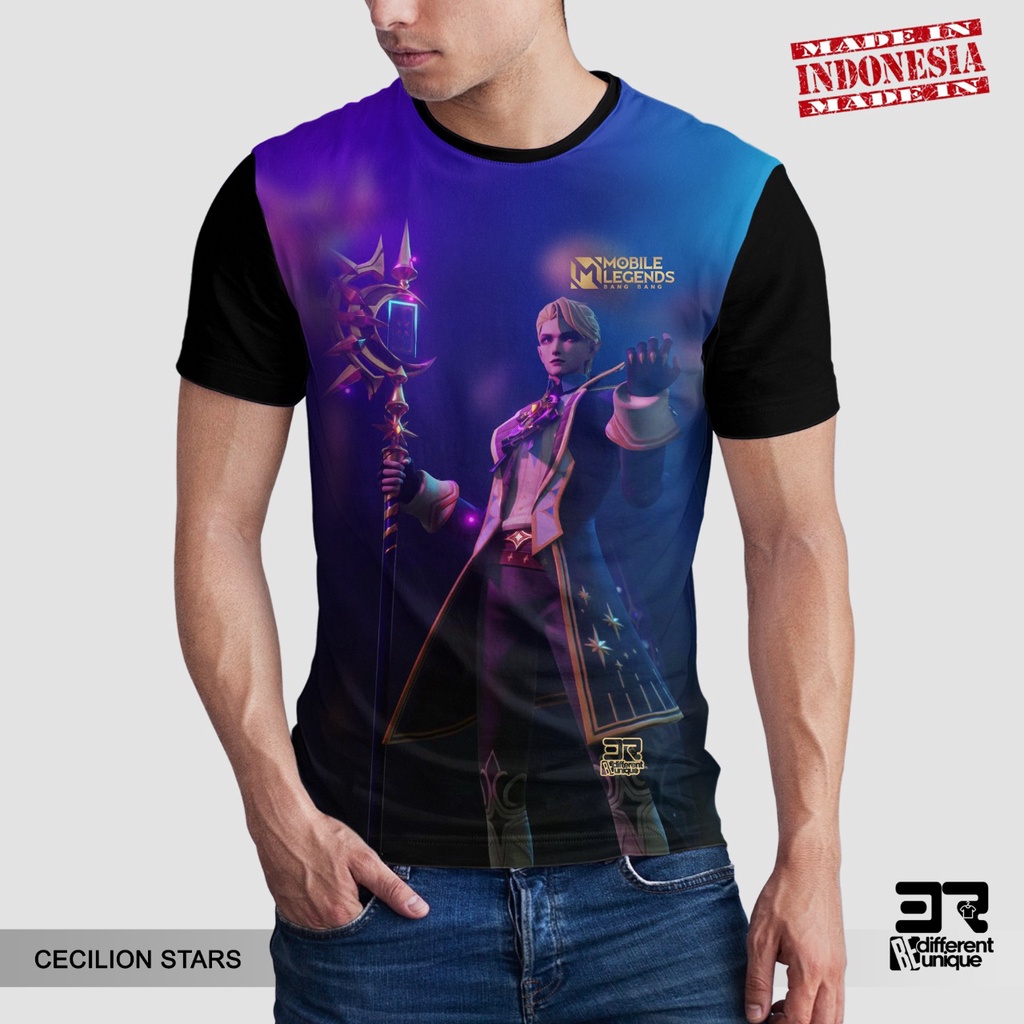 [ COD ] KAOS PRINTING GAMBAR GAME MOBILE LEGEND CECILION STARS  - BAJU DISTRO ORIGINAL GAMBAR MOBILE