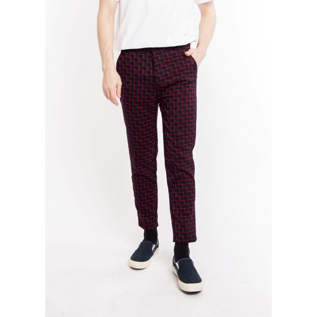 

Erigo Checked Pants Kaido Black Red
