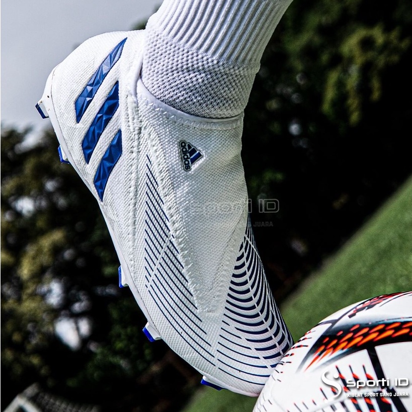 Sepatu Bola Adidas Predator Edge.3 LL FG - White Blue GW2277 Original | Adidas Edge