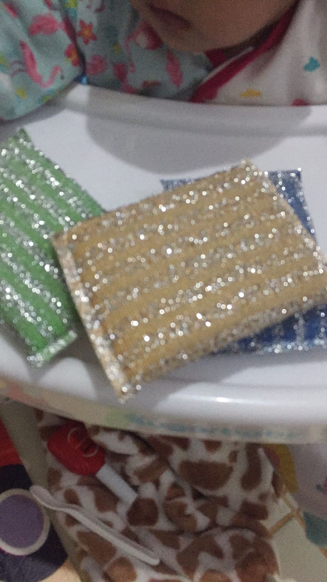 [1kg = 120pcs]sponge Cuci Piring Warna Warni