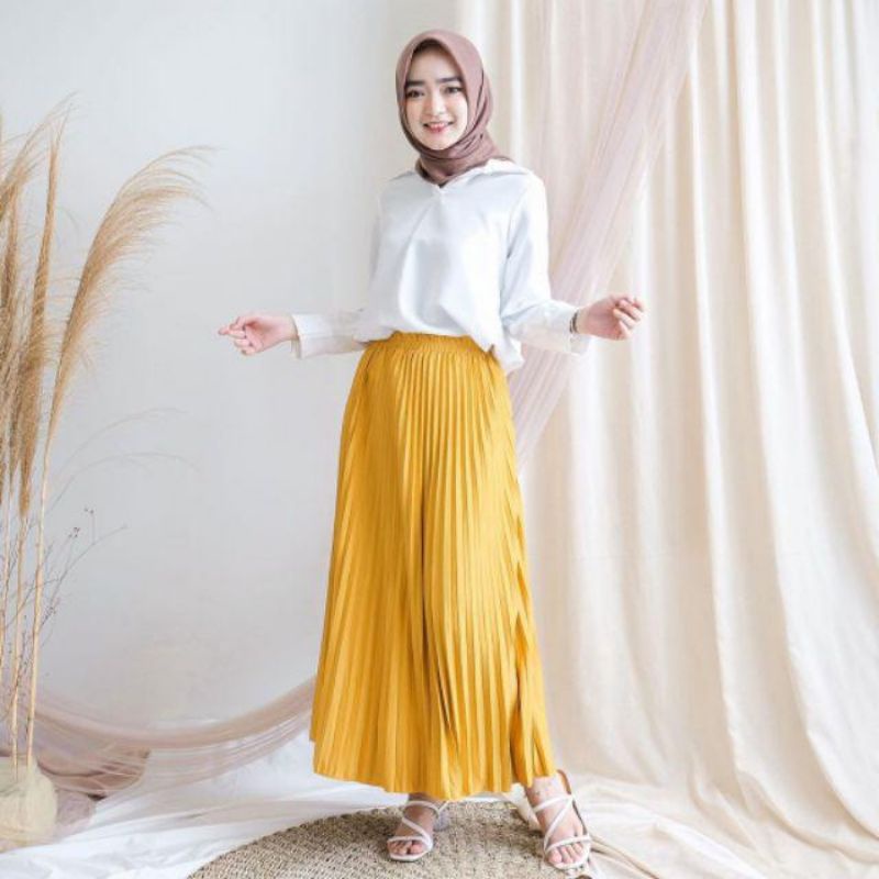 ROK PLISKSET /REMPEL BESAR/ROK KLOK / PREMIUM