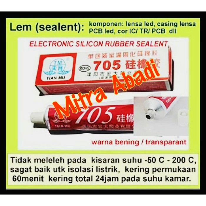 

Thermal Glue + Sealant Silicone Grease Tian Mu Bening/Transparant