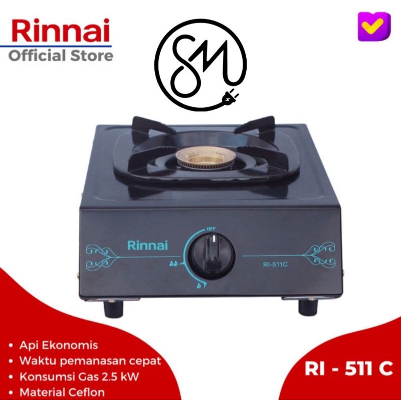 Kompor Gas Rinnai RI-511C 1 tungku RI511C RI 511 C