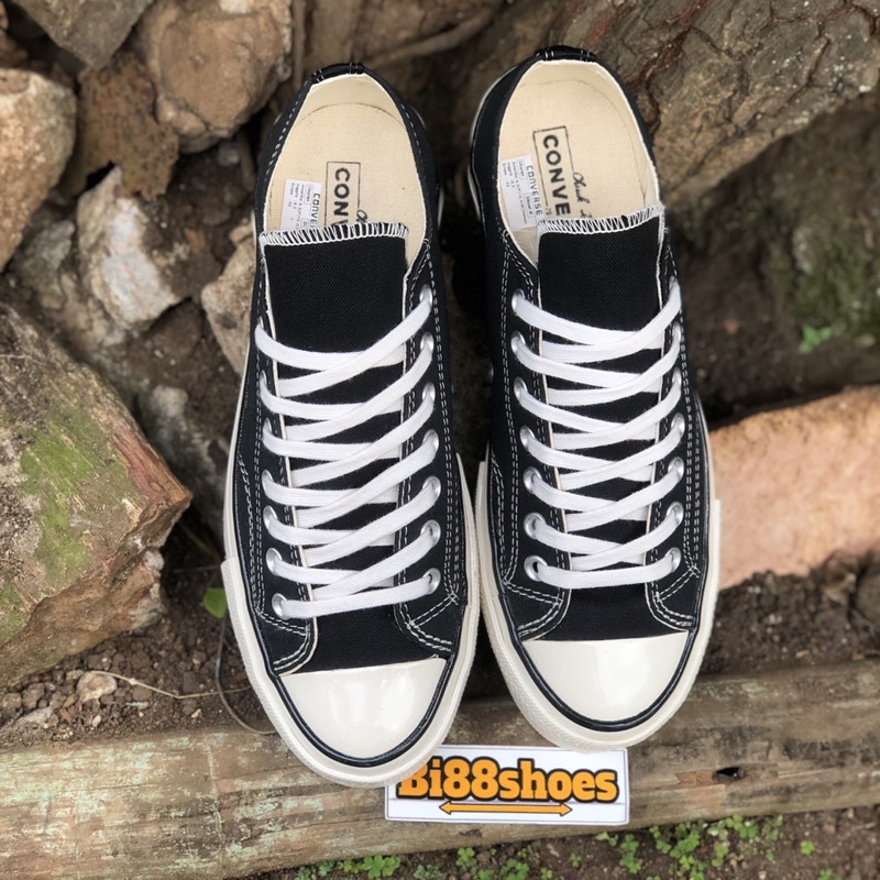 Sepatu wanita pria converse 70S Low black white