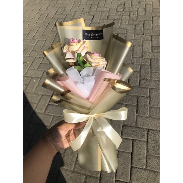 Buket bunga imitasi/ Buket bunga palsu/ Setangkai mawar/ mini bouquet/ Buket murah