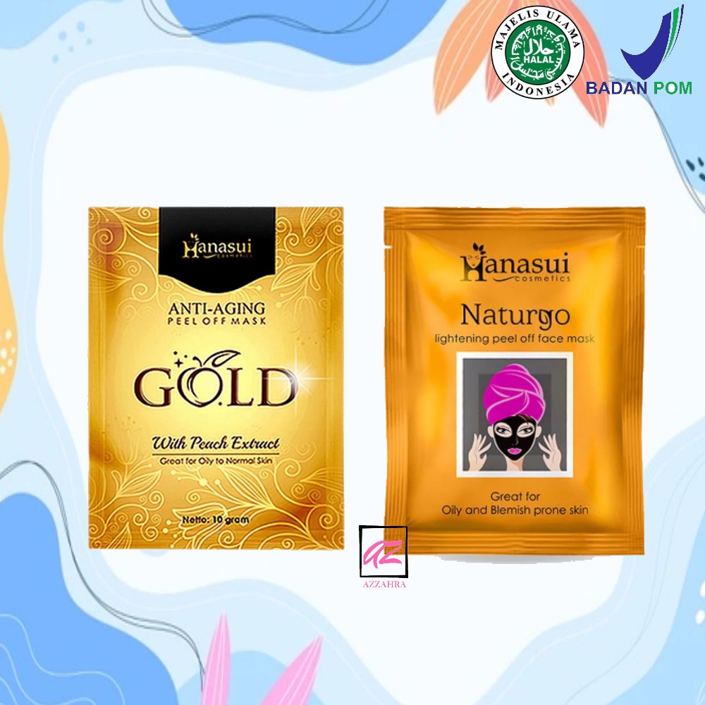 HANASUI Peel Off Mask Naturgo / Anti Aging - 10gr ( Masker Wajah Hanasui )