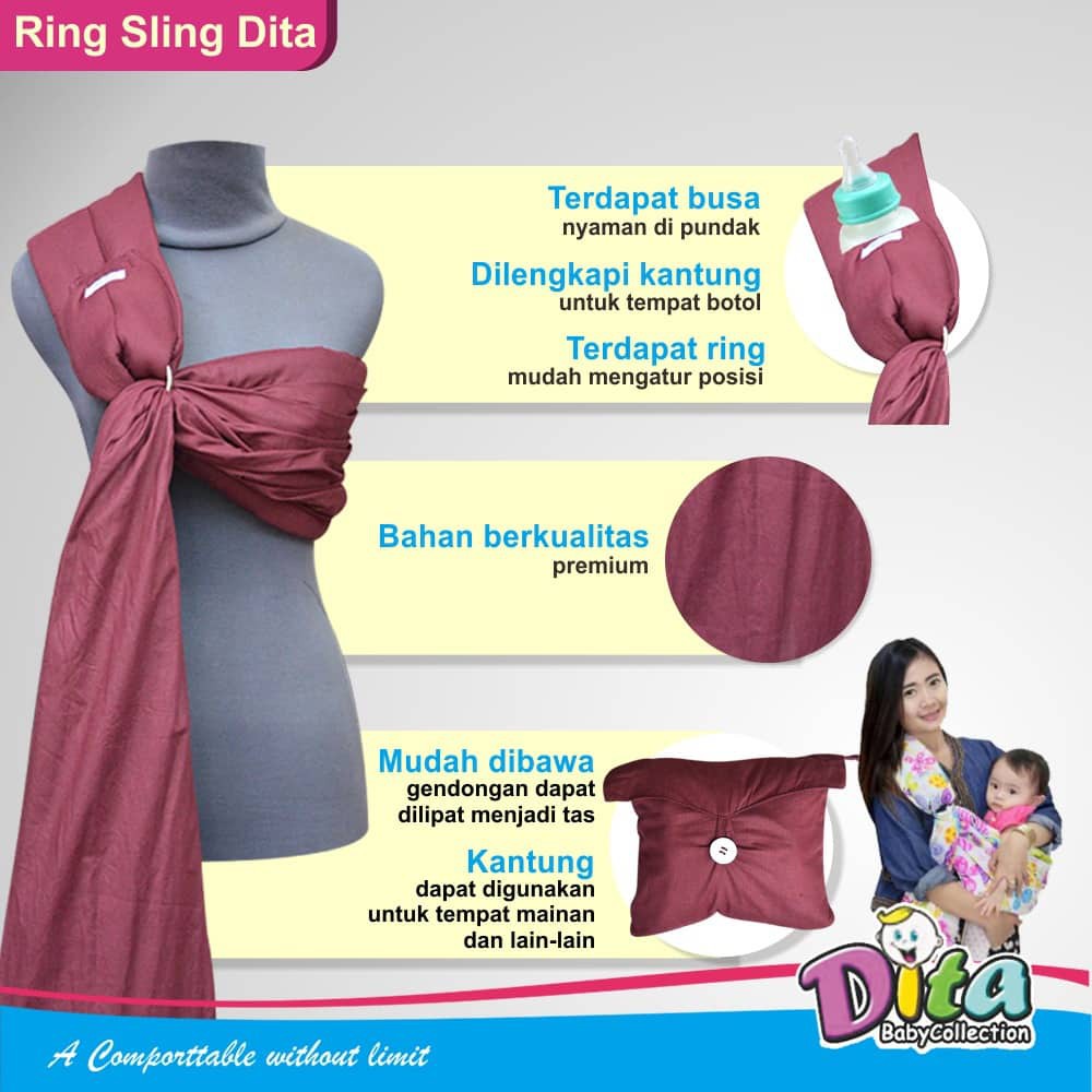 Gendongan ringsling gendongn ring gendongan bayi gendongan samping