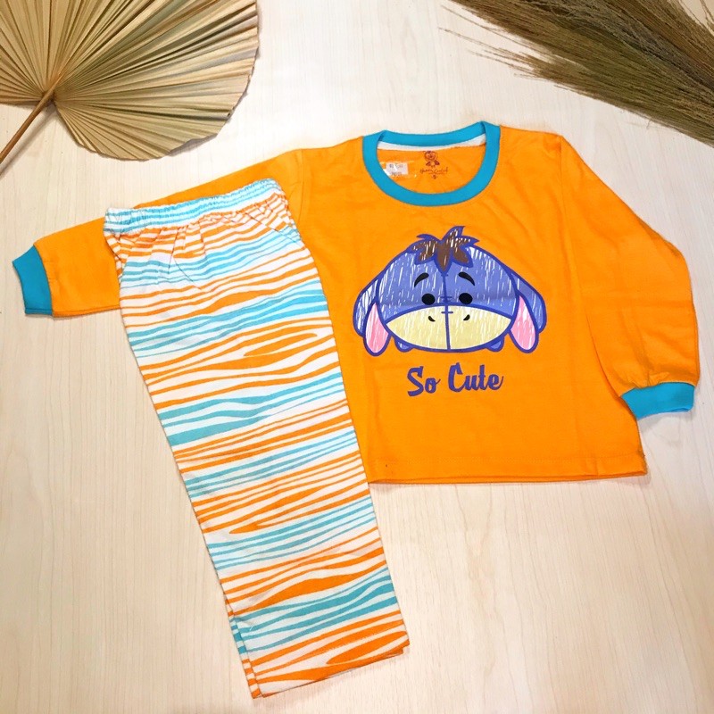 BAJU TIDUR PIYAMA ANAK WINNE THE POOH ORANGE