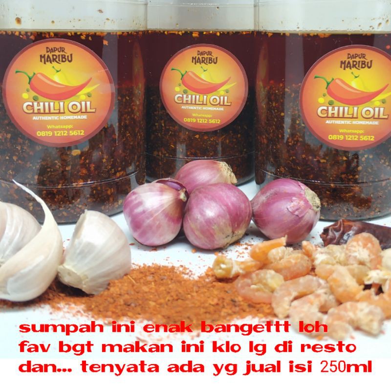 

Chili Oil - sambal / sambel homemade XO shabu enak halal