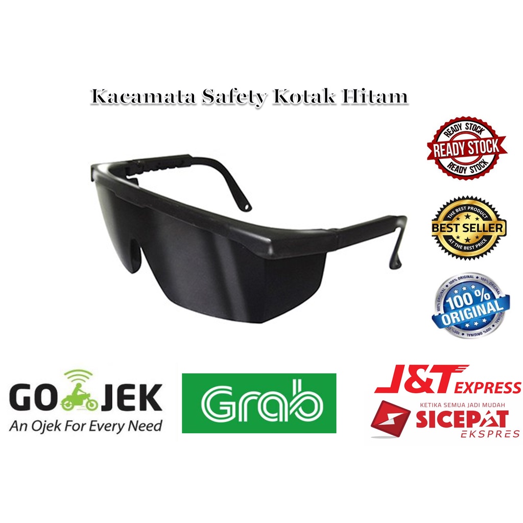 Kacamata Safety Proyek Hitam Kacamata Safety Kotak Kacamata Gerinda