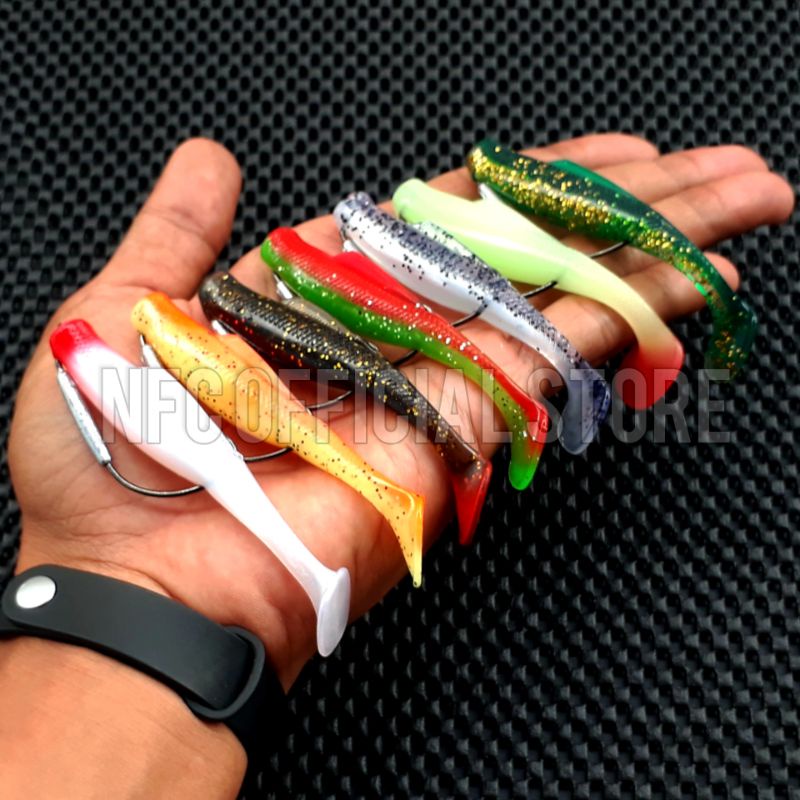 Soft lure ZMAN (replika) Plus Wormhook 9cm 8gram SIAP PAKAI Umpan Gabus haruan &amp; Toman KILLER