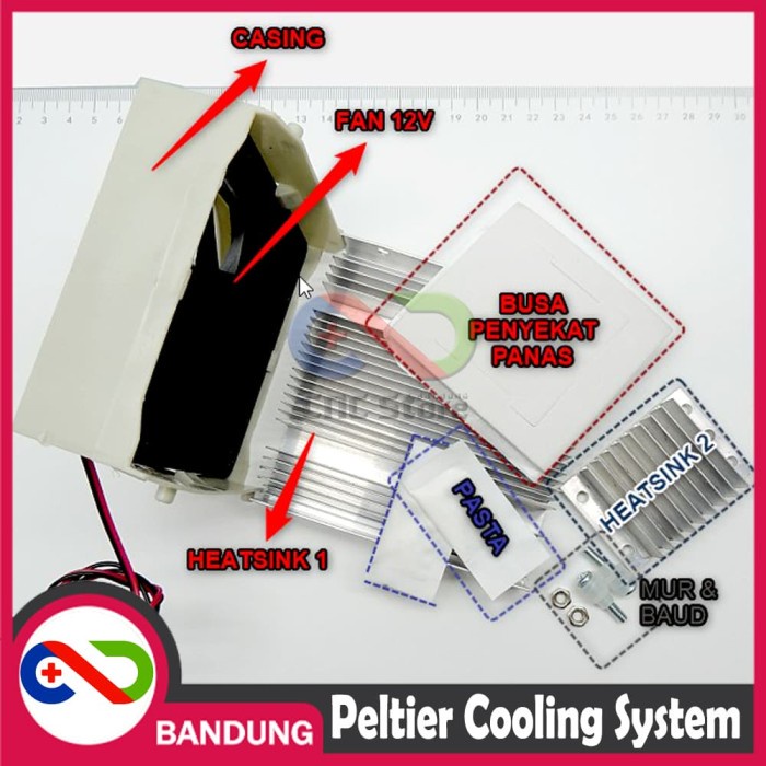 PELTIER COOLING SYSTEM KIT PENDINGIN PELTIER TEC1-12706 SET HEATSINK PELTIER