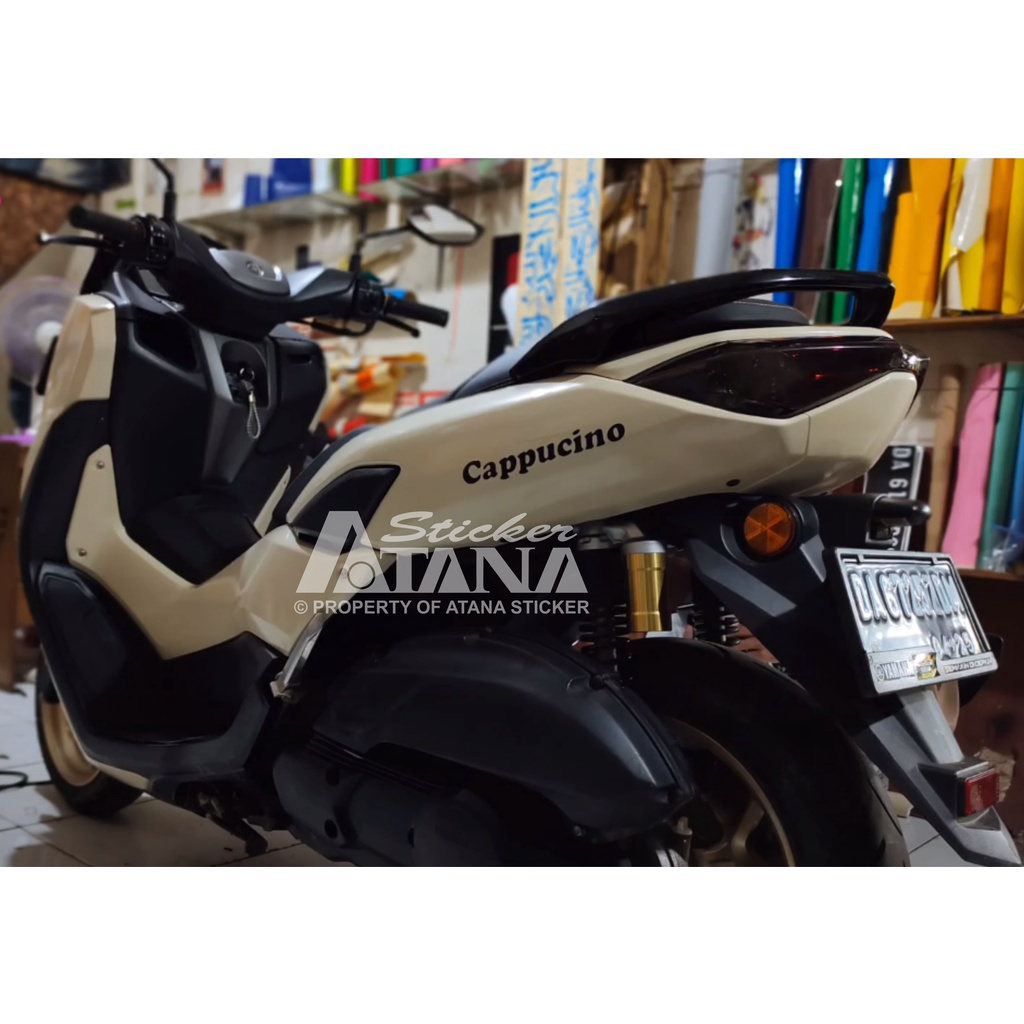 Skotlet Cream Beige Glossy Scotlet Krem Coklat Stiker Cokelat Metalik Sticker Gloss Kilap Decal Vinyl Meteran Roll Sepeda Motor Matic Mobil Scotlite Body Scotlight Nyala Dekorasi Kaca Background Aquarium Lantai Tiang Aksesoris Scoopy Vespa Mio Beat Vario