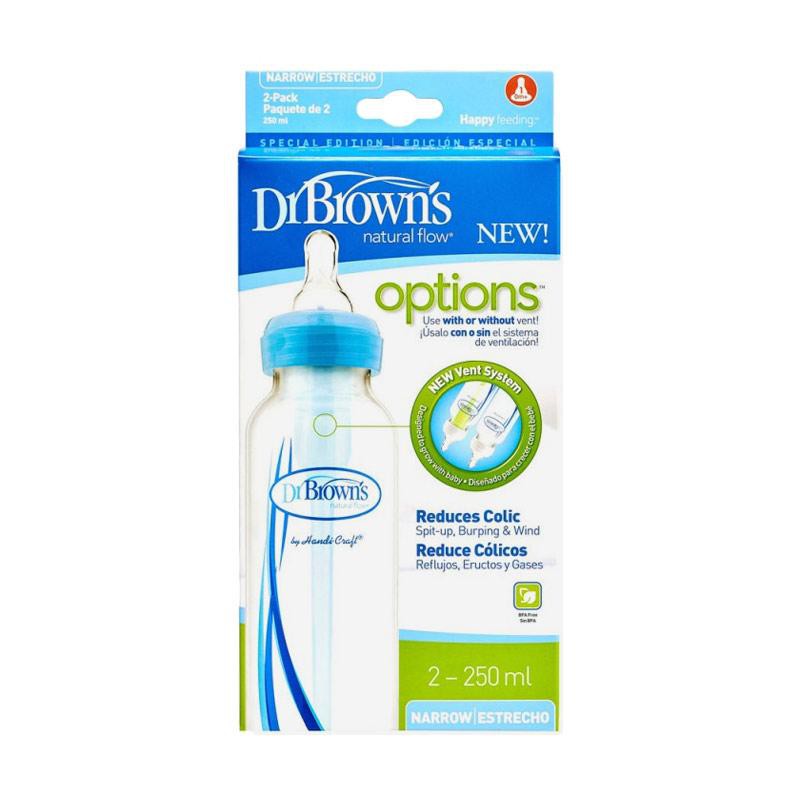 Dr. Brown's PP Option Narrow Bottle 2 Pack 250ml (Ready Pilihan Warna)