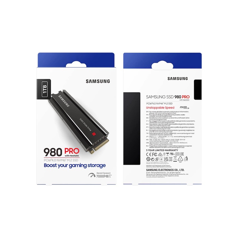 SSD SAMSUNG 980 PRO 1TB With Heatsink | PCIE 4.0 NVME SSD M.2