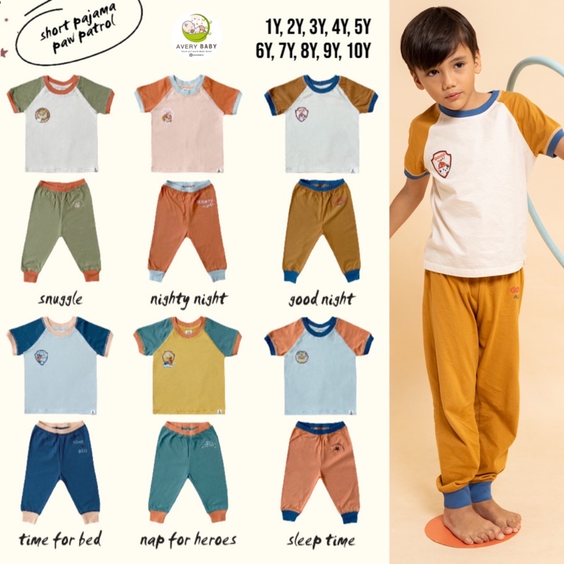 BOHOPANNA SHORT PAJAMA BOY / BOHOPANNASHORT PAJAMA PAW PATROL PAJAMA BOHOPANNA/ PIYAMA PAW PATROL