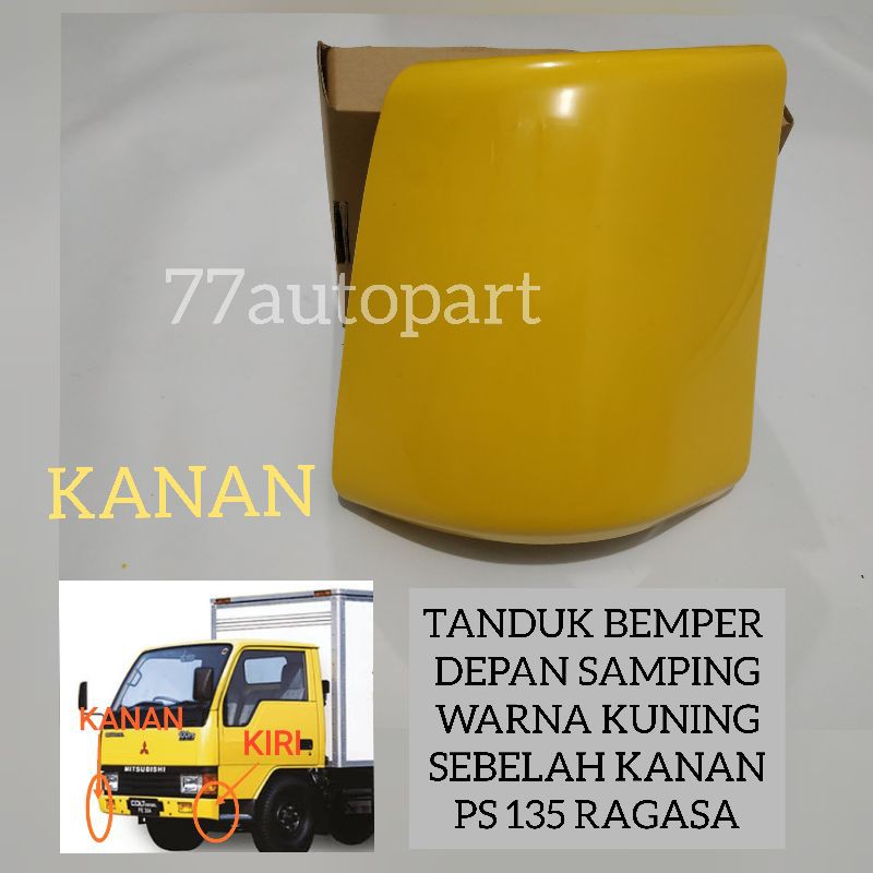 Tanduk bemper depan kanan colt diesel ps135 ragasa kuning