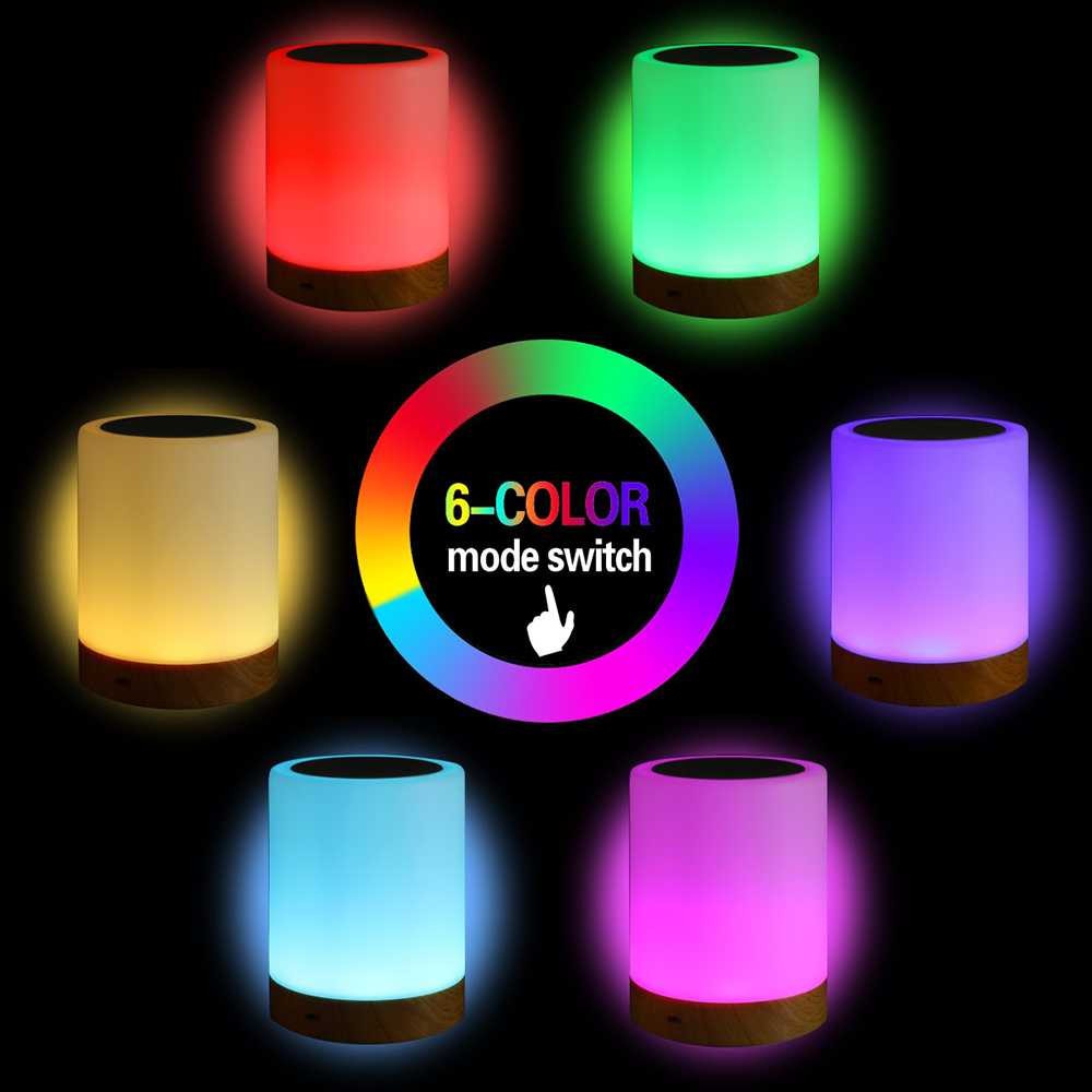 Bayar Ditempat Lampu Tidur Touch Bedside LED Creative Colorful Night Light 3W - LYQ