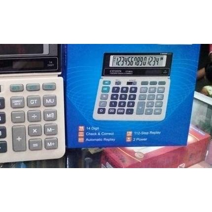 

➩ Citizen CT 8614 Kalkulator Penghitung 14 Digit 2 Power Check & Correct - 8614 ◌