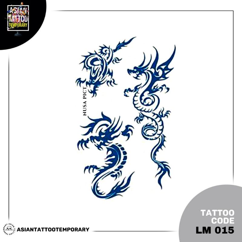 SEMI PERMANEN &quot;DRAGON - NAGA - MAKHLUK MITOLOGI JEPANG&quot; TATO TAHAN LAMA MAGIC TATTOO Original Asiantattootemporary