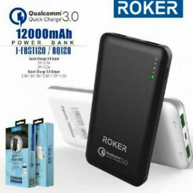 POWERBANK ROKER IFAST 12000MAH QC 3.0