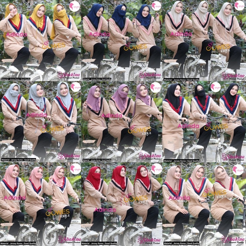 ADINDA SPORTY HIJAB INSTAN PREMIUM ORIGINAL BY AZZAHRA HIJAB