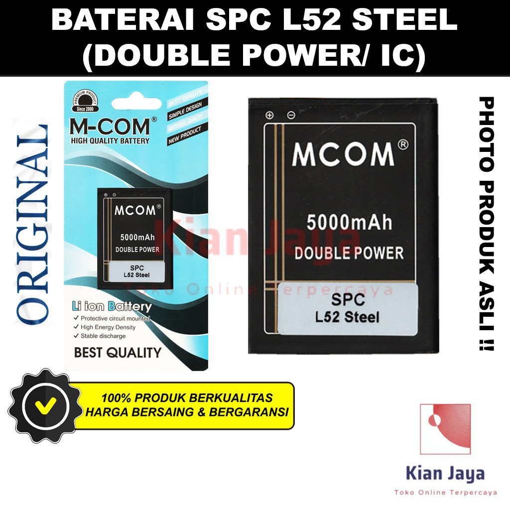 MCOM Baterai Hp SPC L52 Steel Original Double Power Batrai Batre Battery Ori