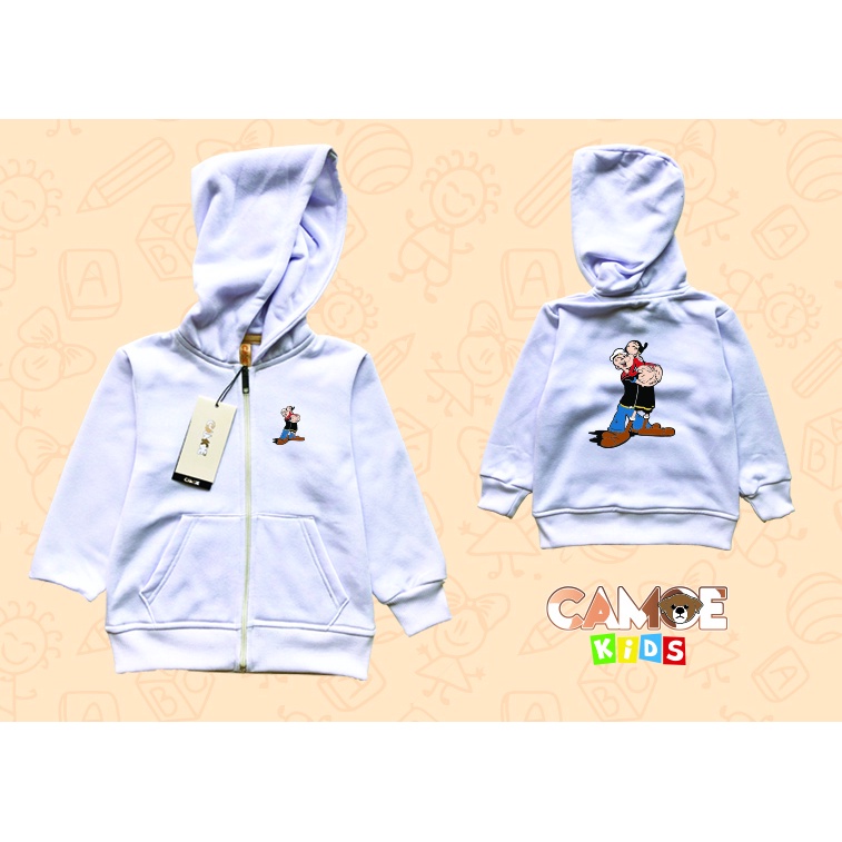 Hoodie Zipper Anak Popeye olive the sailor man