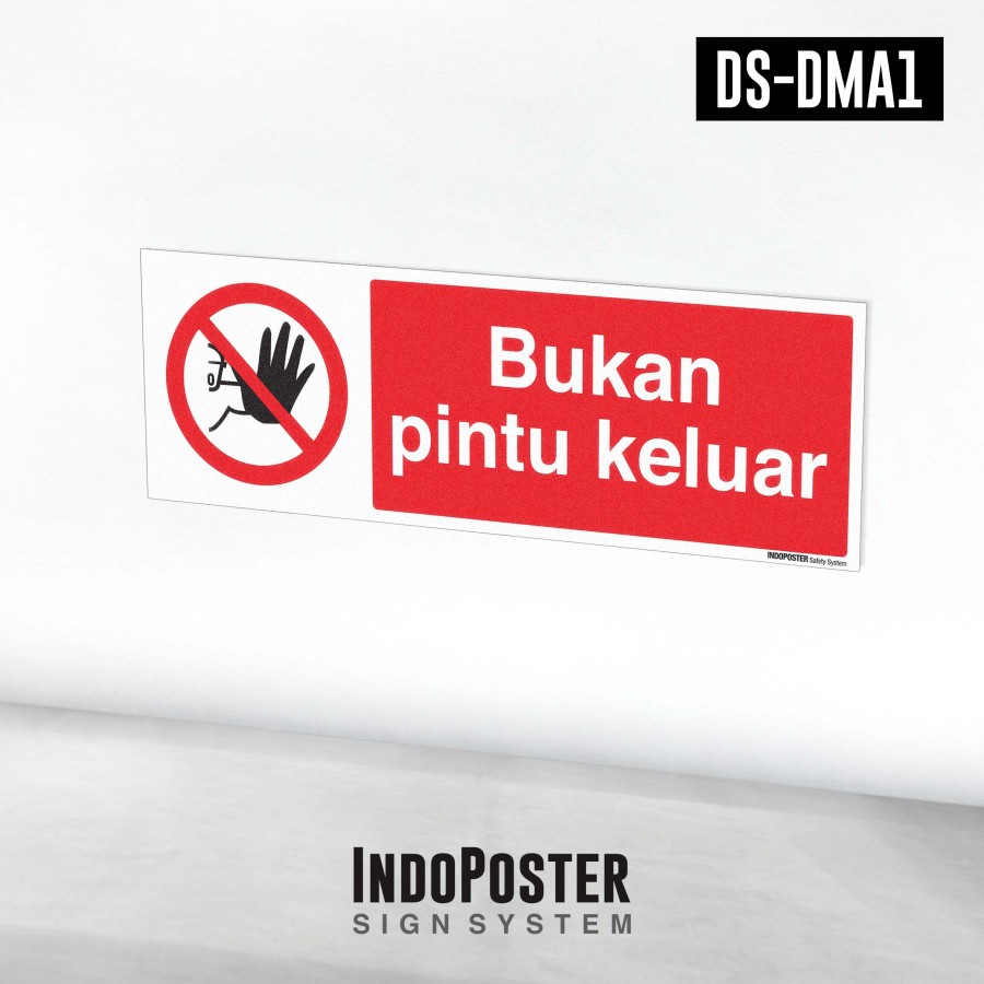 

Stiker Safety Sign Rambu K3 Gedung Bukan Pintu Keluar No Exit ISO 7010 Landscape