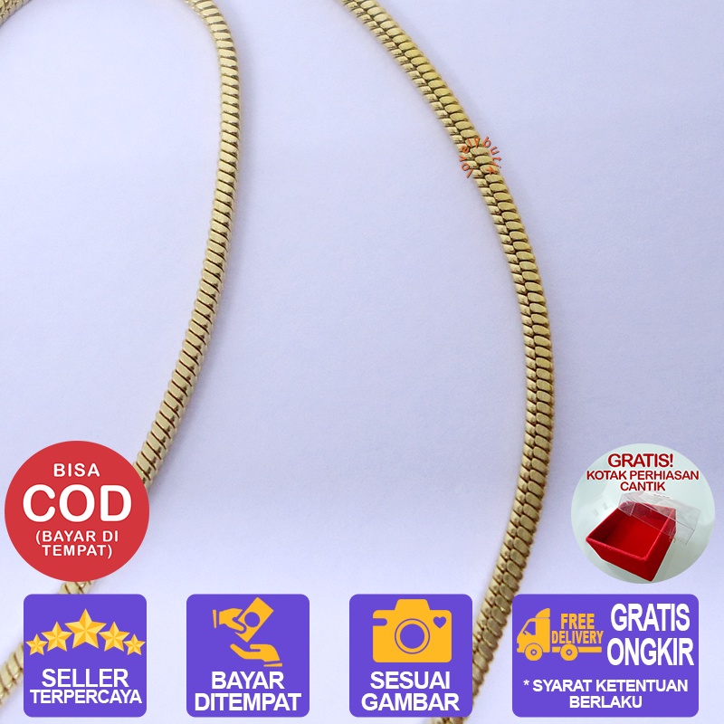 Lovelybutik Kalung Titanium Anak Anti Karat MNT Kalung Anak Cewek Cowok Uk. 35 cm  BONUS KOTAK