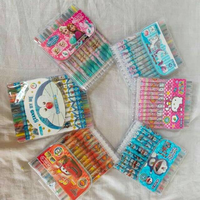 

Crayon Putar 12 Warna 14cm Karakter Lucu