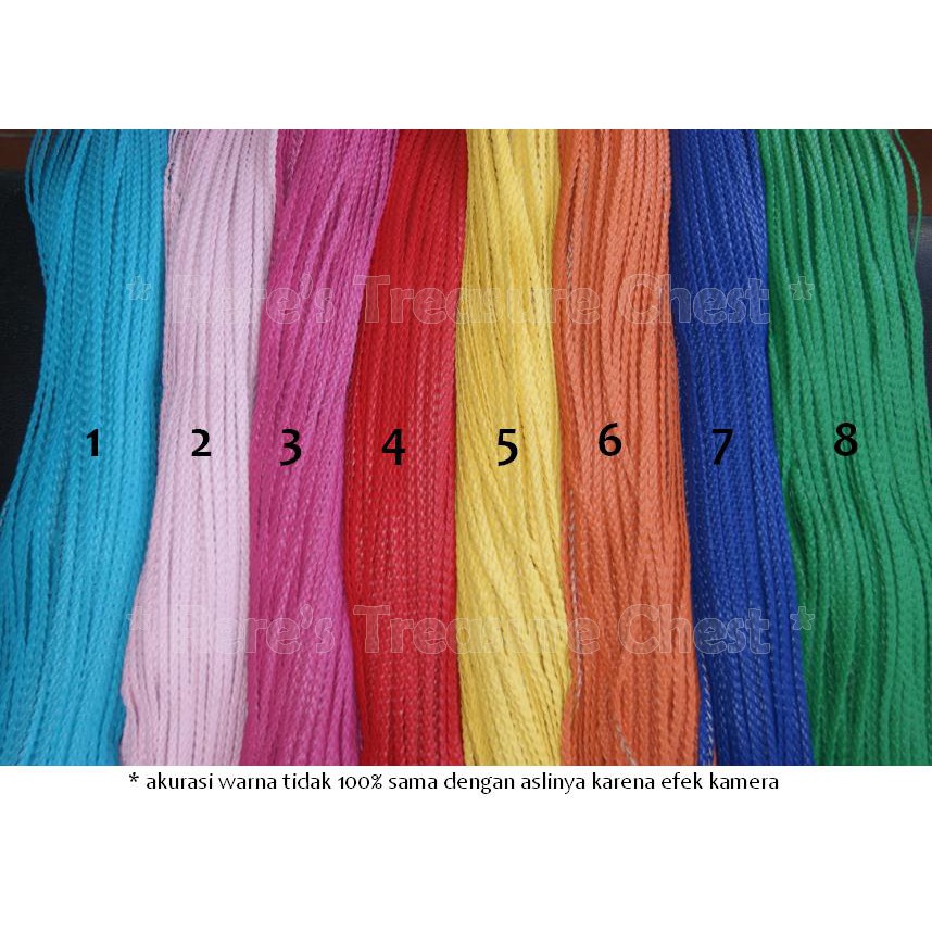 Tali Kepang Pipih 5 mm Warna- Warni