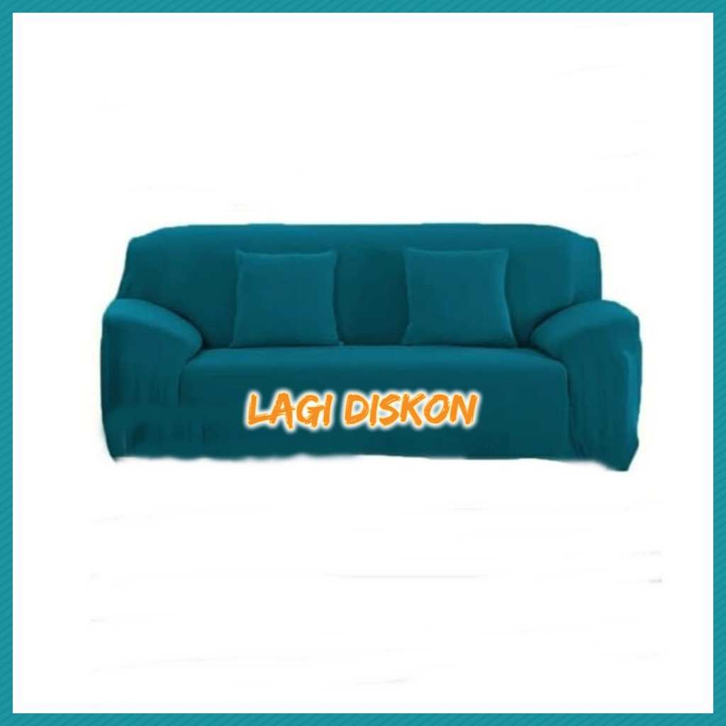 Cover sofa polos elastis 2 Seater Sarung Sofa 3 Seater polos murah bahan polyster model terbaru