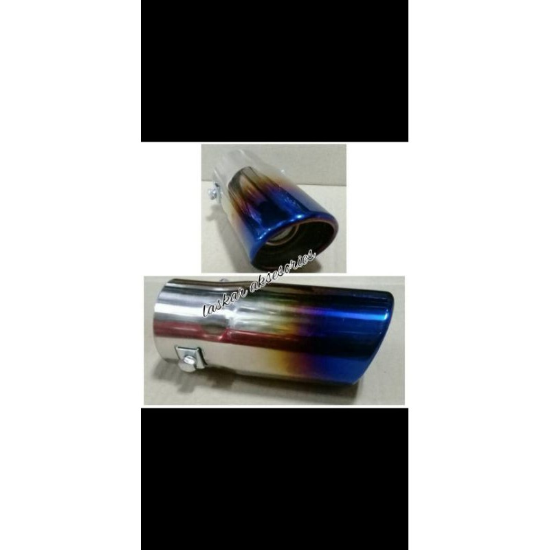 mufler cutter / buntut ujung knalpot mobil toyota all new avanza veloz ujung pelangi