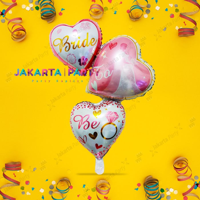 Balon Foil love Susun Bride To Be JUMBO / Balon Foil Bride To Be Susun