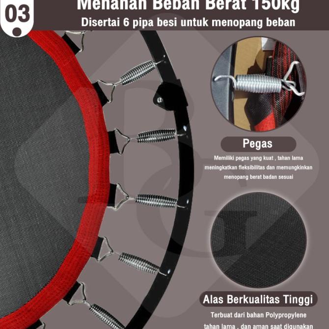 Trampolin / Trampoline / Alat Lompat Besar Model Tl40M Size 40"