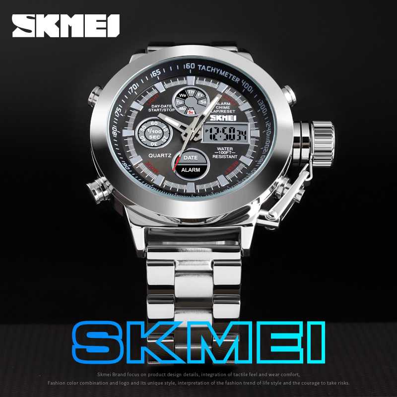 IDN - SKMEI Jam Tangan Analog Chrono Pria Stainless Steel Strap - 1515