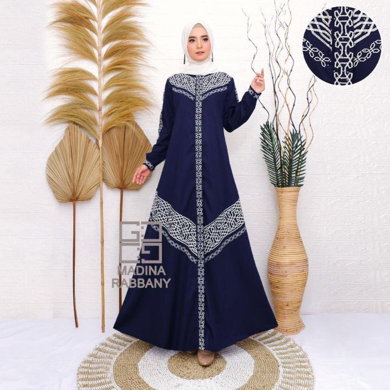 Sauna_Fashion.id / Gamis Dress Toyobo Bordir Terbaru Wanita Remaja Dewasa Model Kekinian Viral Moder