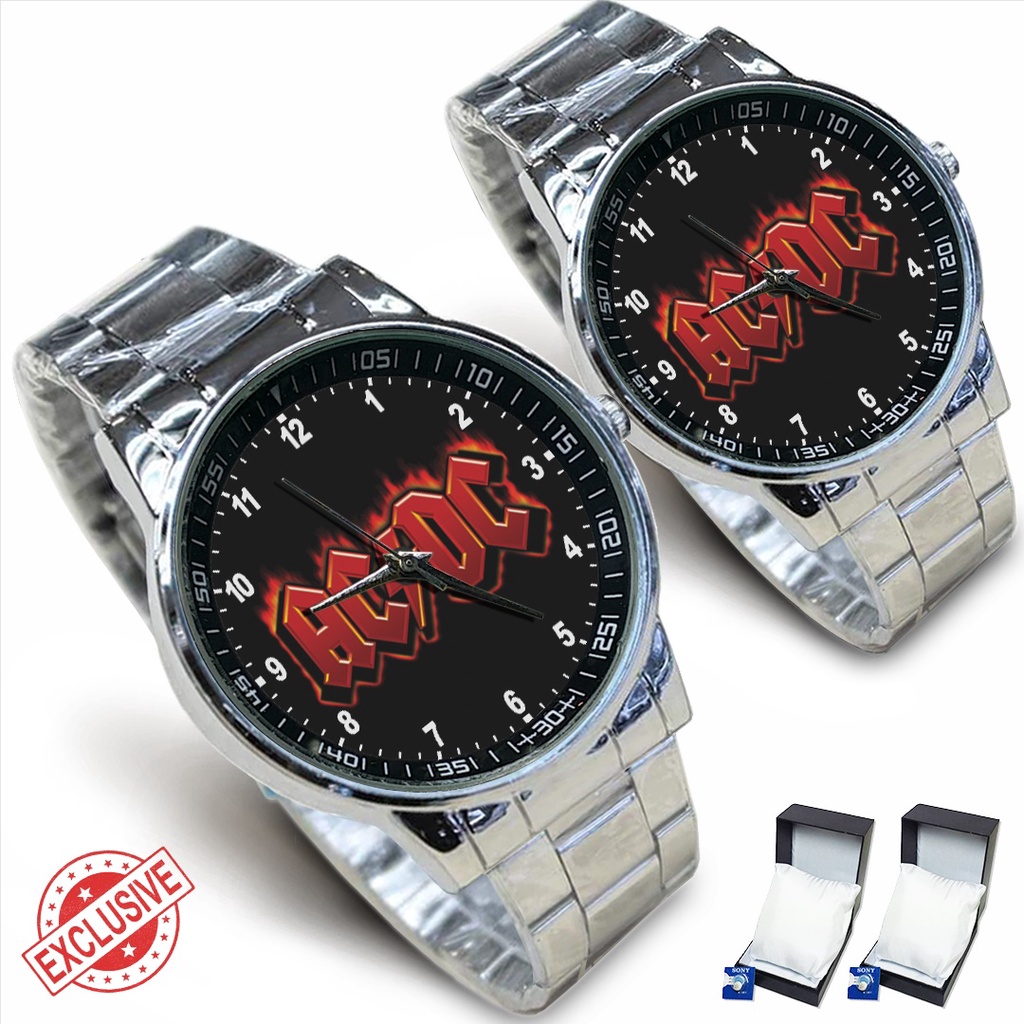 Jam Tangan Rantai Couple AC/DC DESIGN 03 (Awesome)