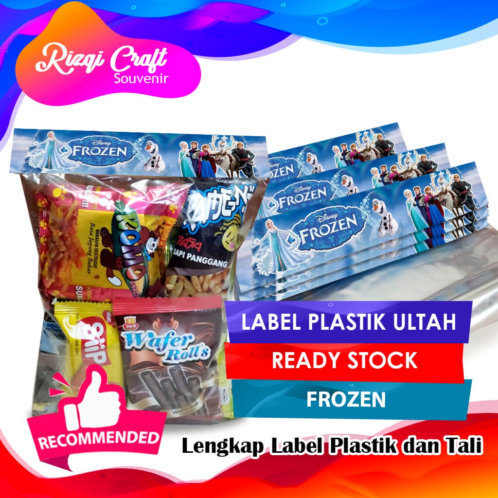 

[Ready] Frozen Tas Label Snack Plastik Ulang Tahun