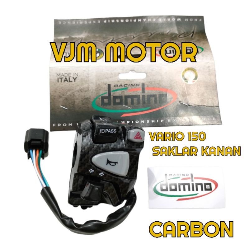 Saklar engine kanan Vario 150 Motif carbon Domino