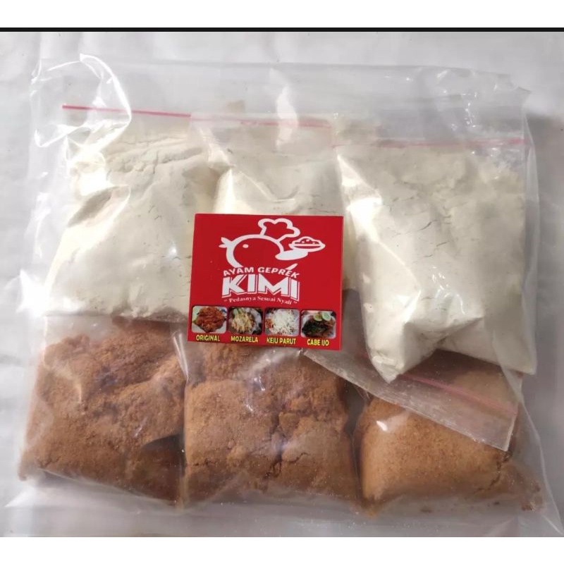 

paket percobaan tepung biang ayam kfc/ isi 5pax tepung biang.5pax bumbu marinasi.