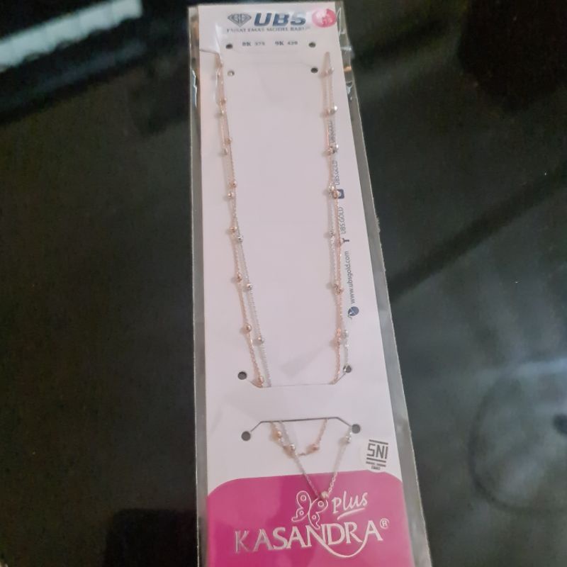 Kalung polos jedar 2 layer 2 warna UBS kadar 8K 375