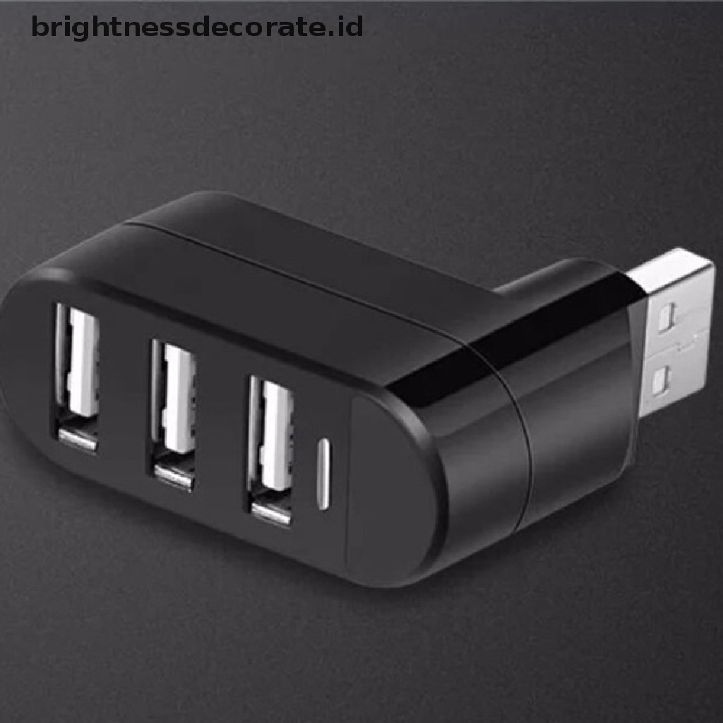 Adapter Splitter Hub 3 Port Usb 2.0 Dapat Diputar Untuk Notebook / Tablet