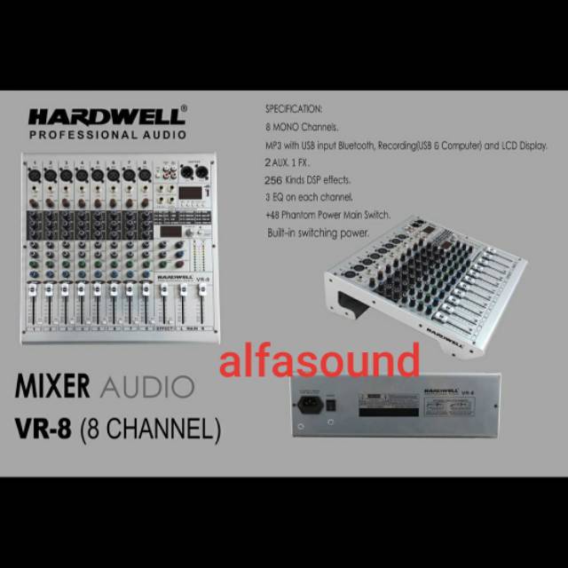 Mixer Hardwell VR8 8Channel Original Hardwell VR 8 Garansi Resmi.