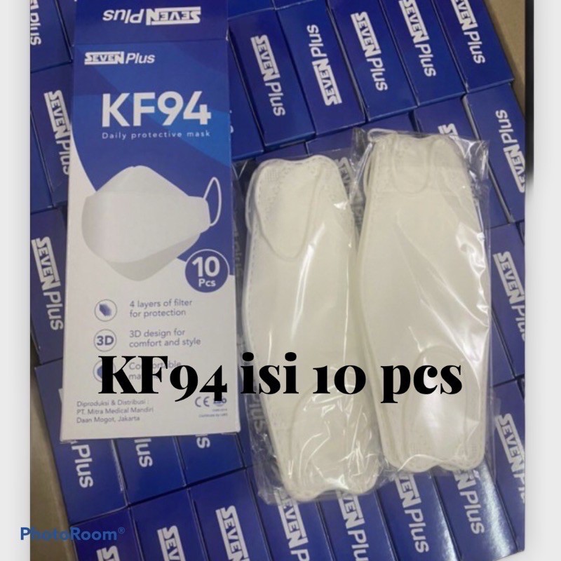 Masker Medis KF94 Seven Plus Surgical 3D 4Ply Kemenkes isi 10PCS